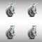 Service Caster 8 Inch SS Thermoplastic Rubber Caster Set with Roller Bearings&Brake/Swivel Lock SCC-SS30S820-TPRRF-TLB-BSL-4 - alternate 1